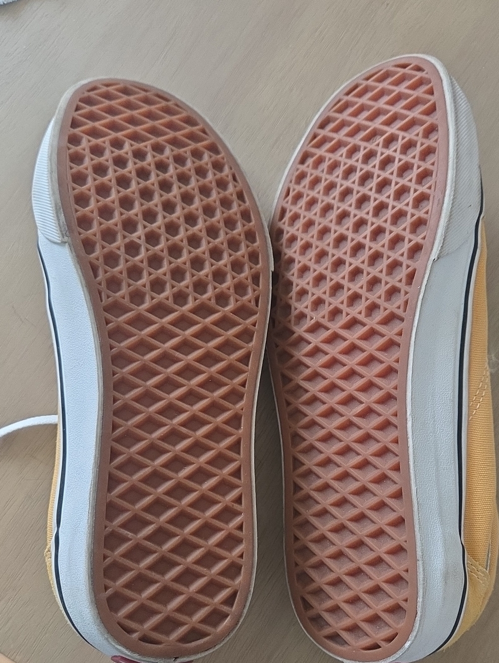 Vans Mustard Yellow and White Old Skool Canvas Sneakers - Picture 3 of 5